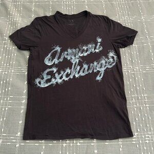 Armani Exchange dark gray T-Shirt with water design 100% Pima cotton - size M